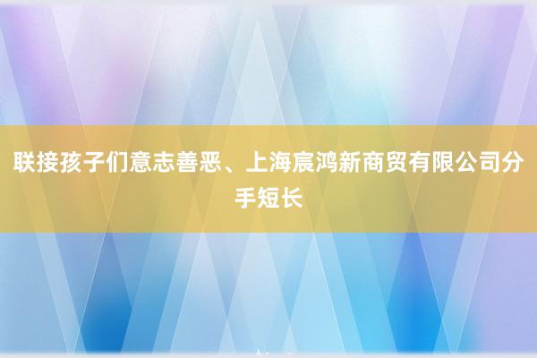 联接孩子们意志善恶、上海宸鸿新商贸有限公司分手短长